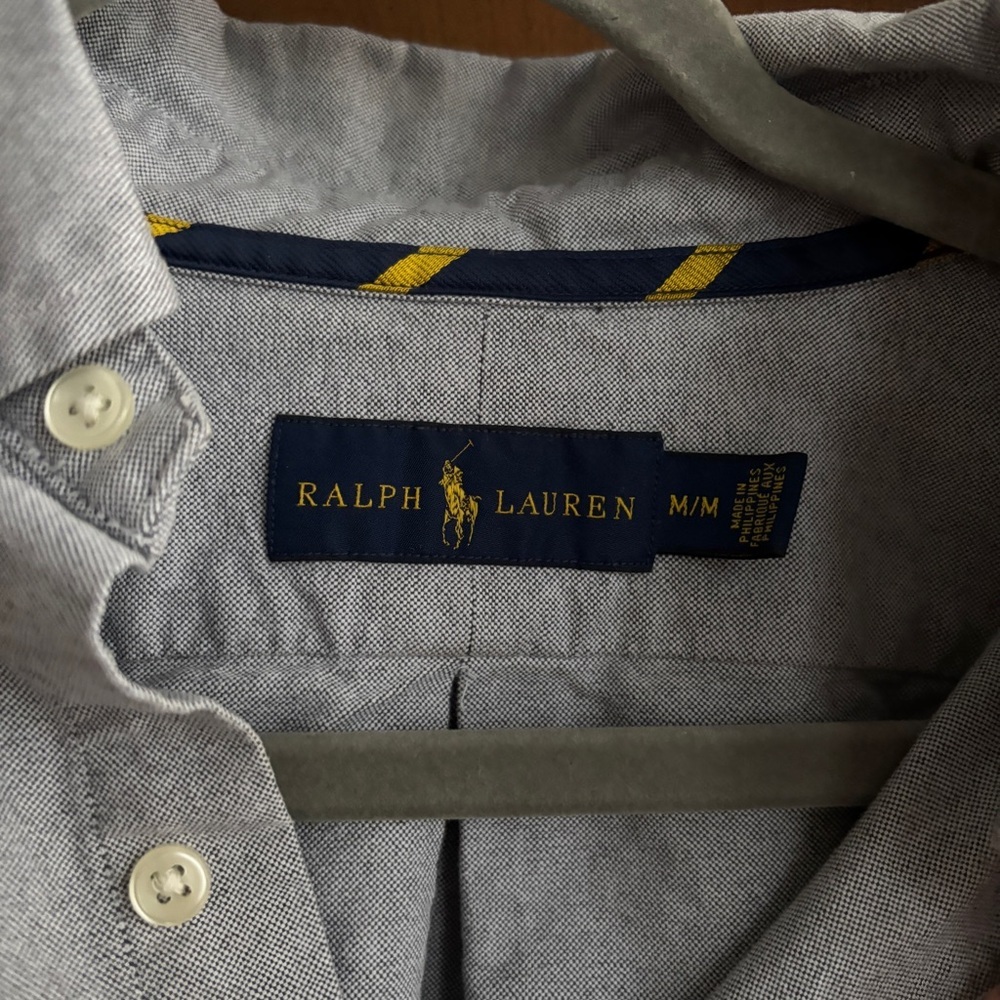 Ralph Lauren Men’s Oxford Button Down Shirt in Grey Size XL - Picture 2 of 5
